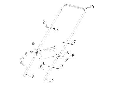 Handle Diagram and Parts List for Y650PM (11A-B1S5329)(2018) Yard Machines Lawn Mower